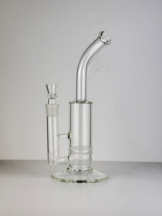 Single Honeycomb Percolator Tube w/Curved Neck, w/ Disc Base