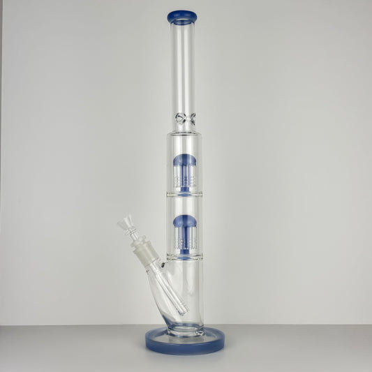 Double Showerhead Percolator Tube Bong w/Disc Base