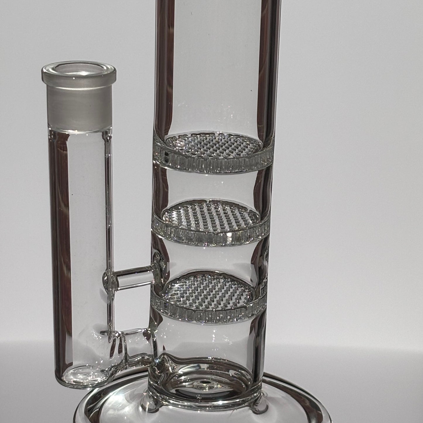 16” Tall Curved Neck Triple Honeycomb Tube Bong