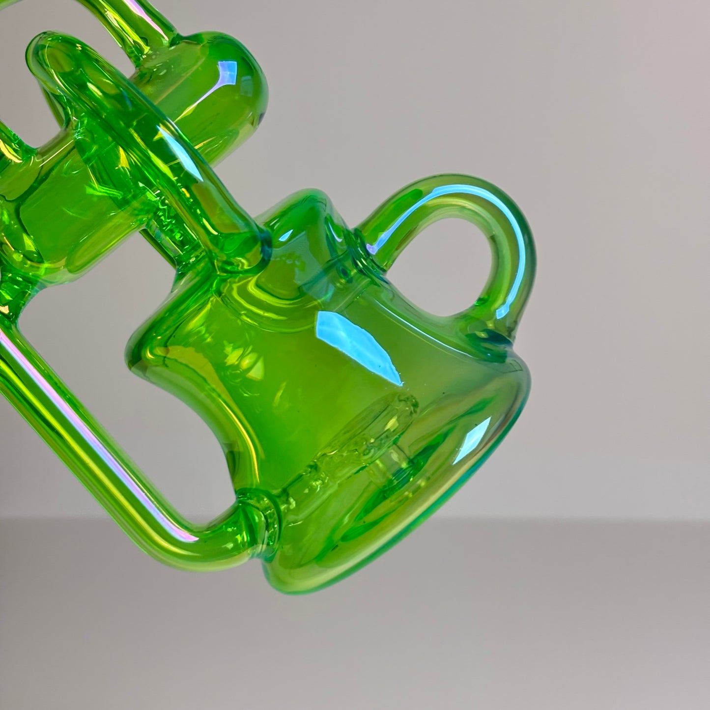 Neon 4 Holed Percolator Recycle Dab Rig