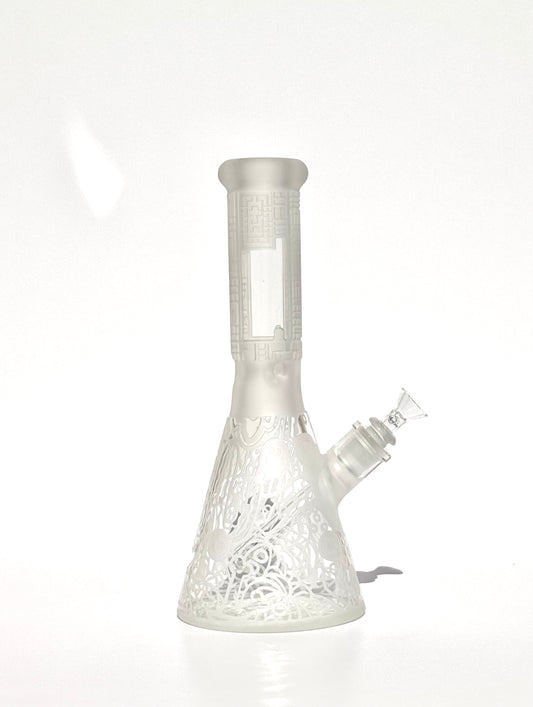 Doodle SandBlasted Beaker Bong