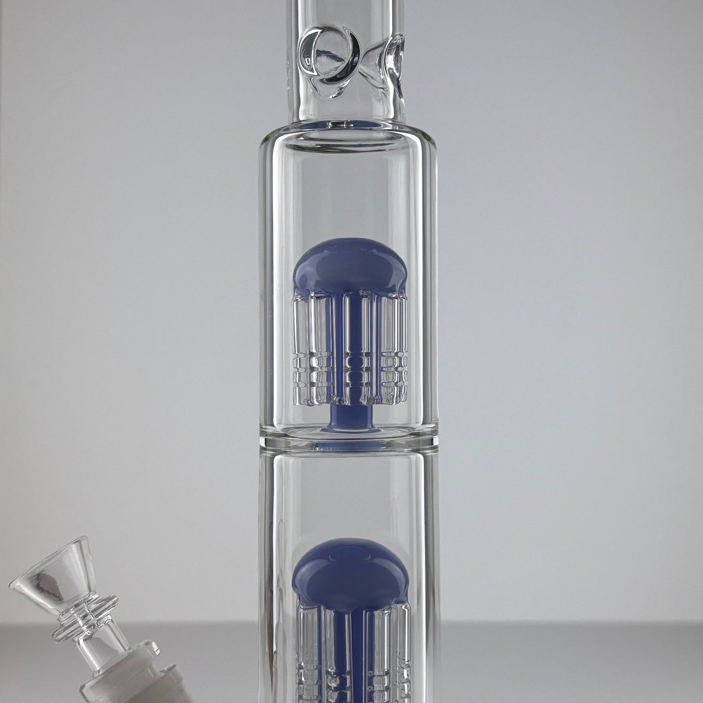 Double Showerhead Percolator Tube Bong w/Disc Base