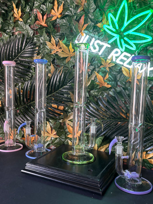 17" Twin Diffuser Percolator Tube Bong (18mm)