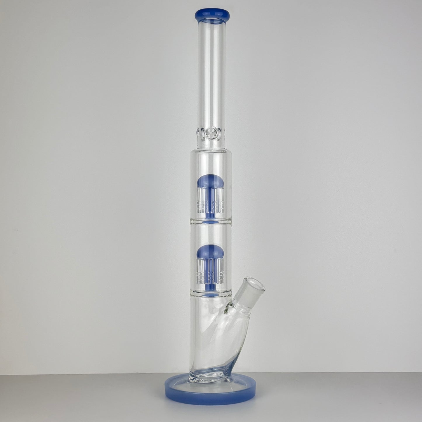 Double Showerhead Percolator Tube Bong w/Disc Base