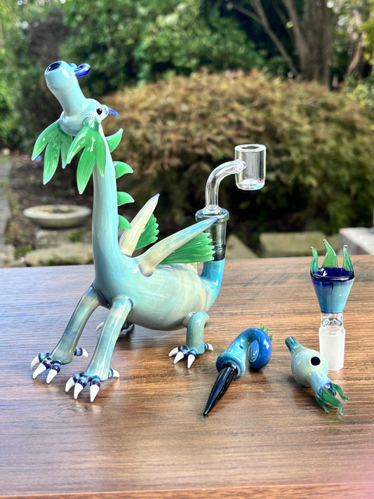 Dragon Dab rig and Bong Set with Shockproof Case