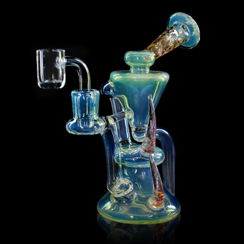 5" PhoenixStar Dual Chamber Recycler Silverfumed NorthStar American Glass