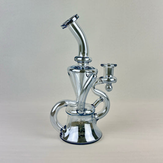 14mm Whirlpool Recycler Rig W/ 4 Hole Globe Percolator