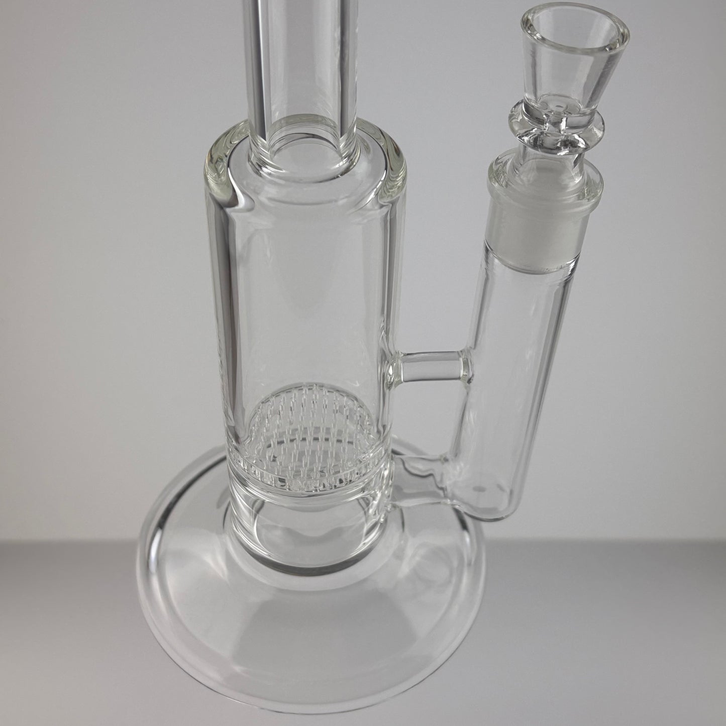 Single Honeycomb Percolator Tube w/Curved Neck, w/ Disc Base
