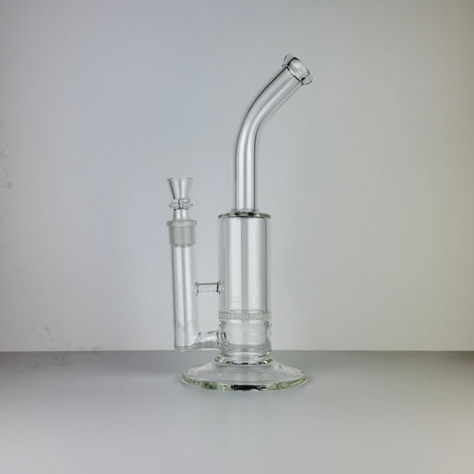 Single Honeycomb Percolator Tube w/Curved Neck, w/ Disc Base