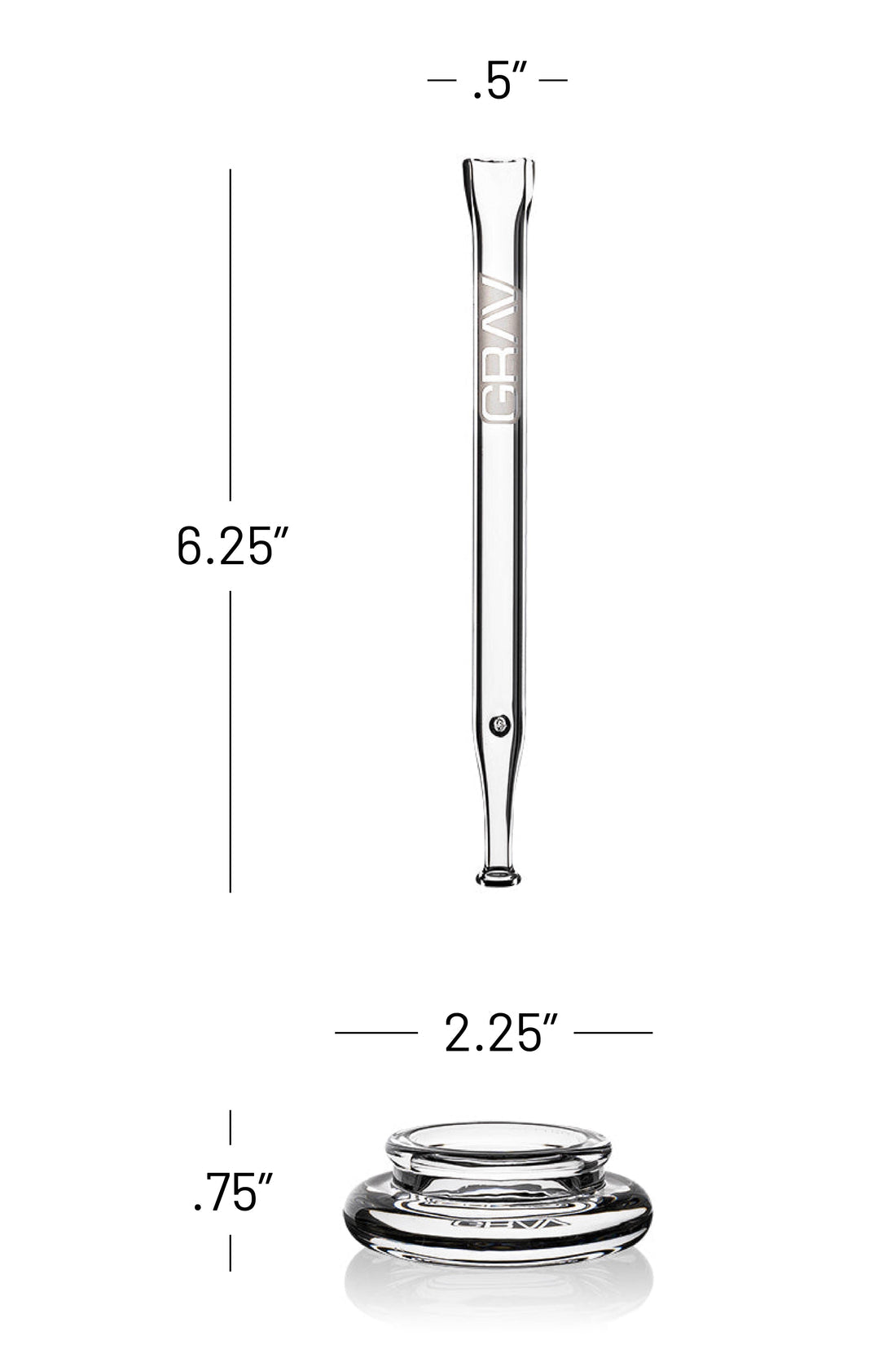 GRAV®️ Quartz Vape Straw w/ Dab Dish