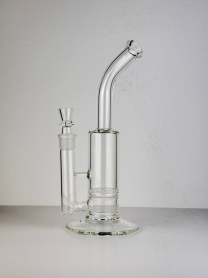 Single Honeycomb Percolator Tube w/Curved Neck, w/ Disc Base
