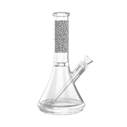 Beaker Bong by Keith Haring (Black & White Glass)