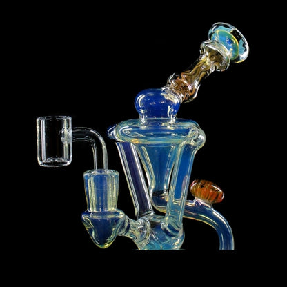7.5" PhoenixStar Fumed Recycler w/Floral Pendant