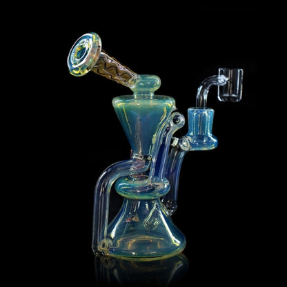 5"  PhoenixStar Dual Chamber Recycler Silverfumed NorthStar American Glass