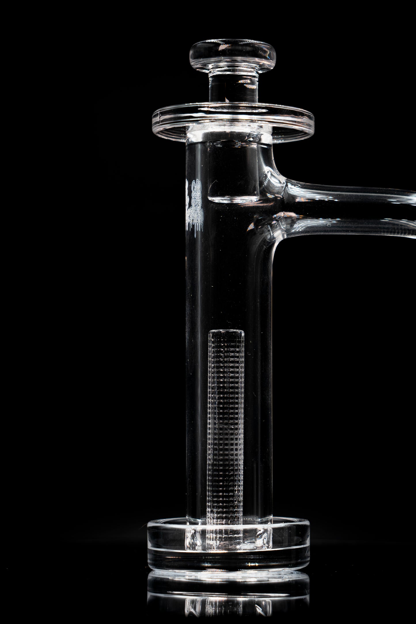 10mm Terp Slurper Tower By Is It Fire Or Not Engraved Pillar with Top Hat Cap