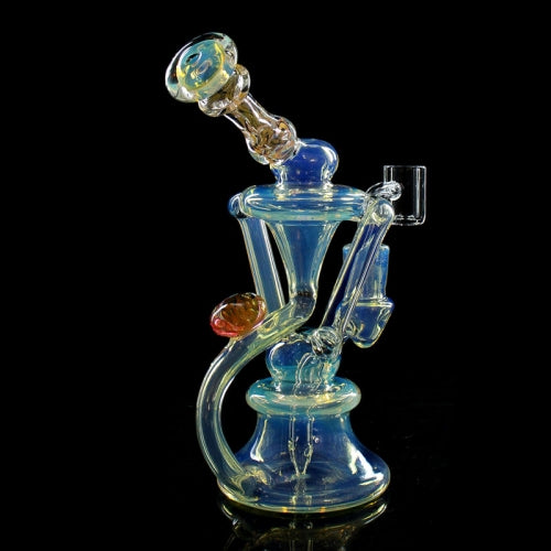 7.5" PhoenixStar Fumed Recycler w/Floral Pendant