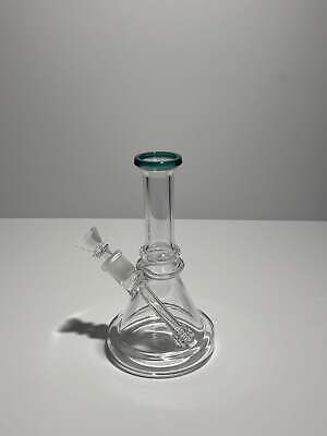 Clear Triangle Coloured Beaker Bong