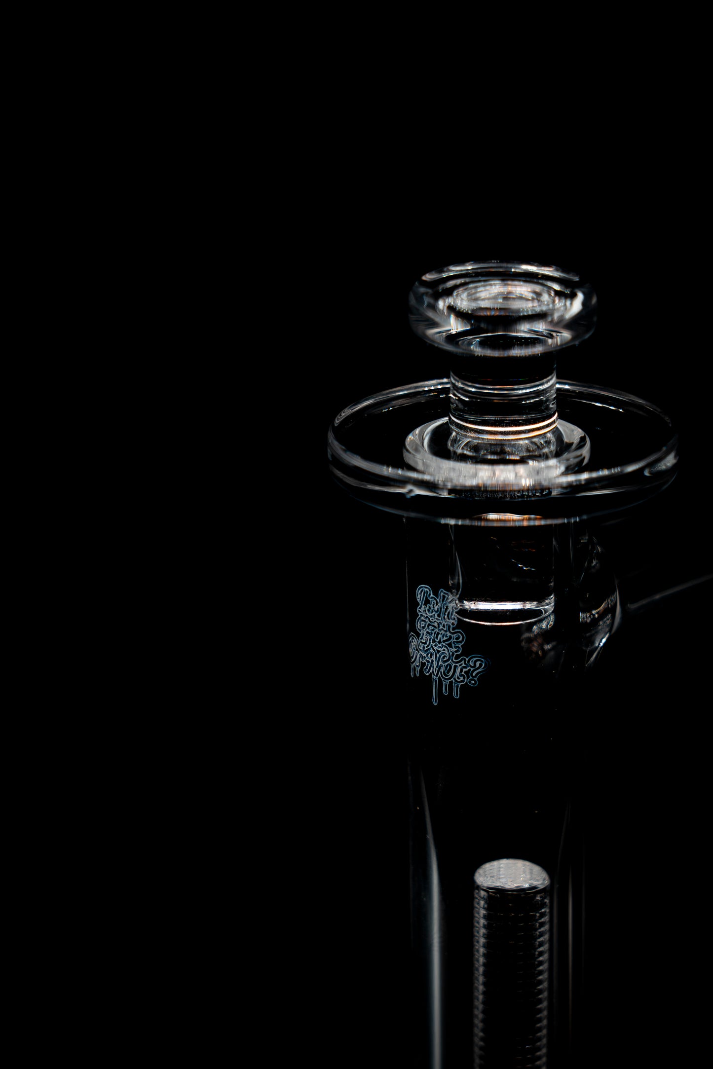 10mm Terp Slurper Tower By Is It Fire Or Not Engraved Pillar with Top Hat Cap