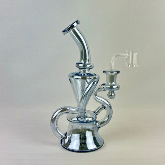 14mm Whirlpool Recycler Rig W/ 4 Hole Globe Percolator