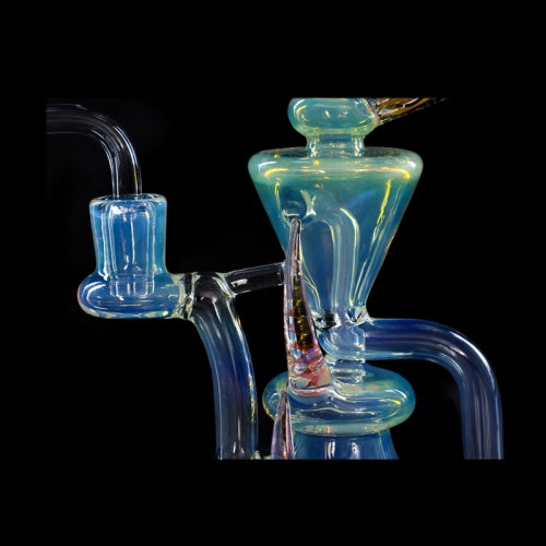 5"  PhoenixStar Dual Chamber Recycler Silverfumed NorthStar American Glass