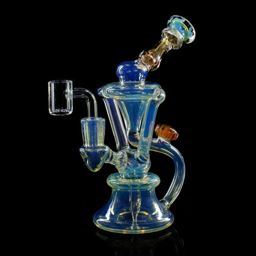7.5" PhoenixStar Fumed Recycler w/Floral Pendant