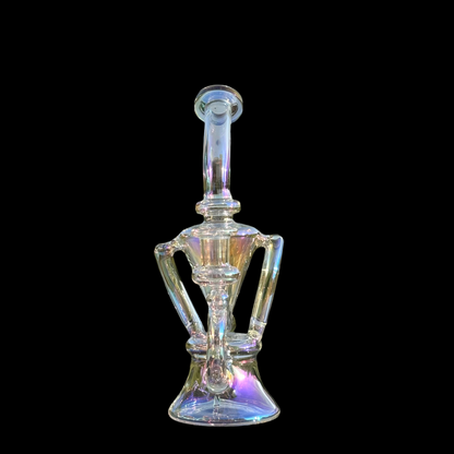 14mm Whirlpool Recycler Rig W/ 4 Hole Globe Percolator