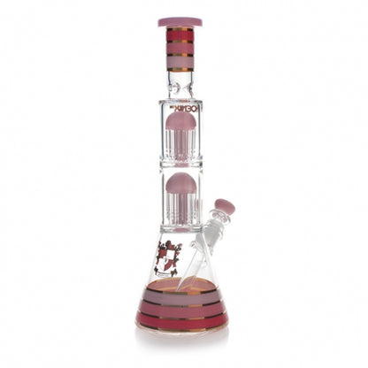 PhoenixStar 13.8” Double Showerhead Percolator Beaker Bong