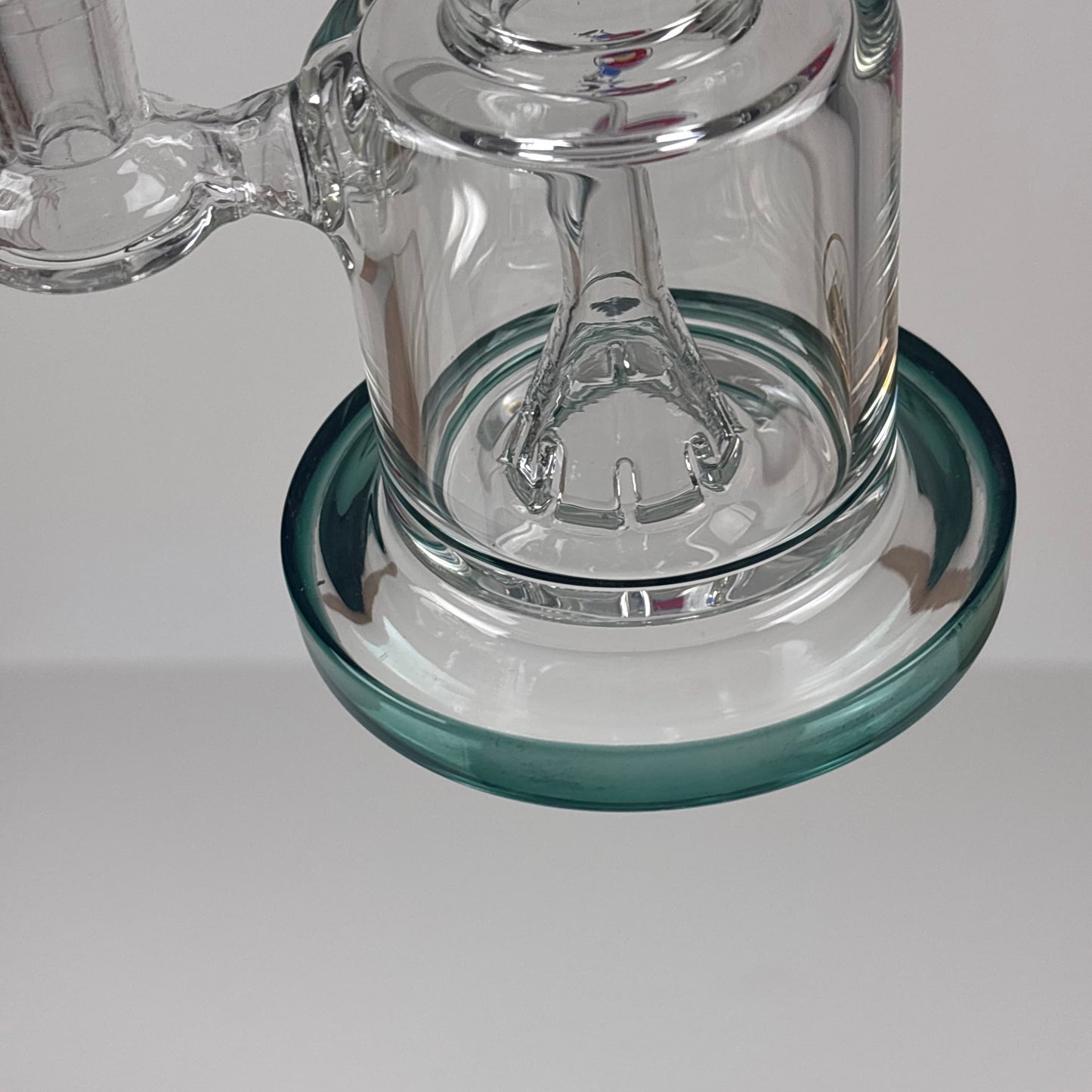 GlassLabs 303 7” Incline Percolator Dab Rig in Dark Smoked Green