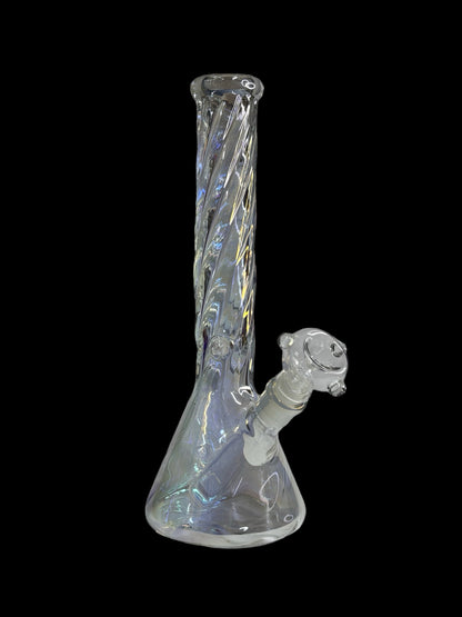 Twisted Rainbow Beaker Bong