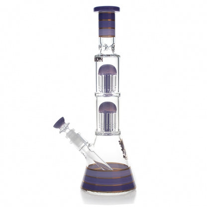PhoenixStar 13.8” Double Showerhead Percolator Beaker Bong