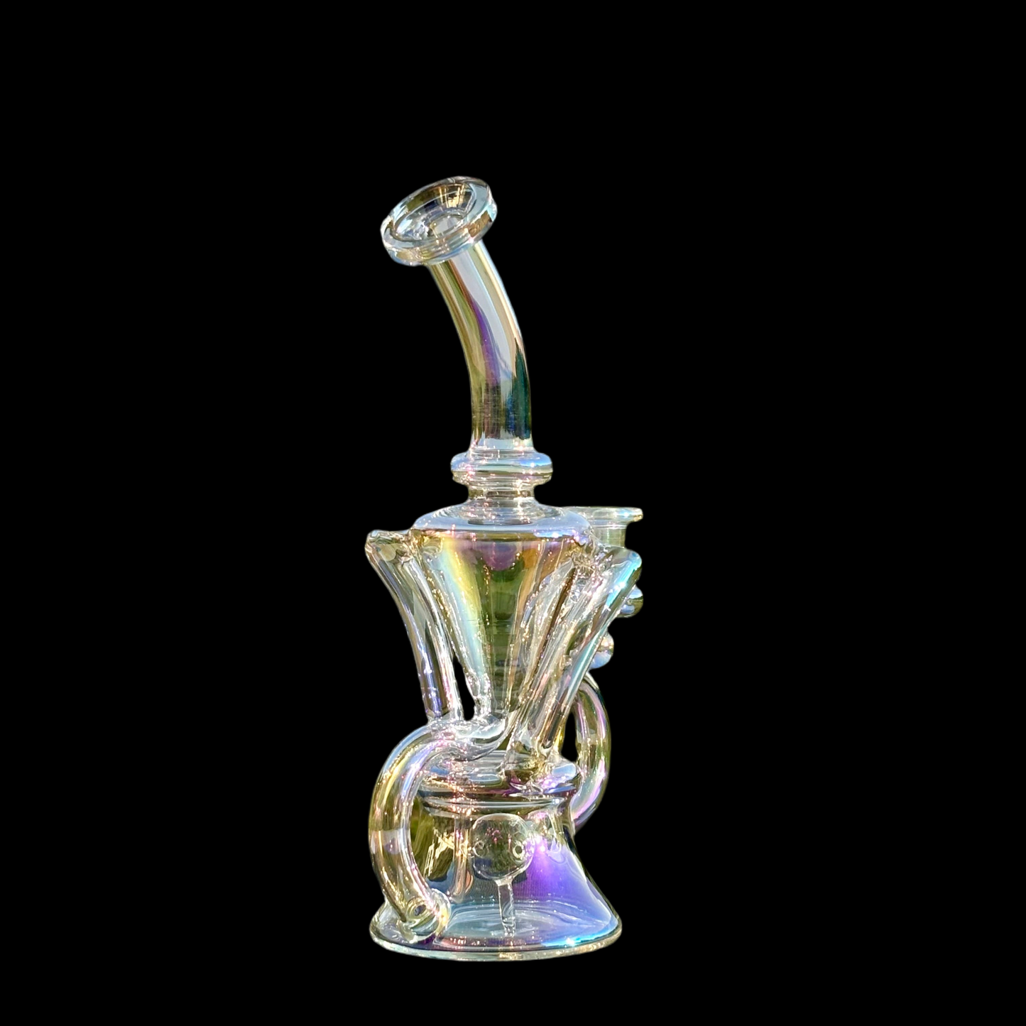 14mm Whirlpool Recycler Rig W/ 4 Hole Globe Percolator