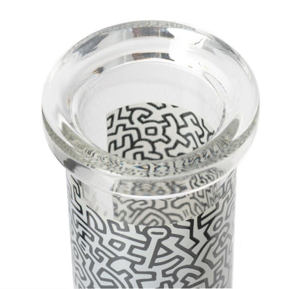 Beaker Bong by Keith Haring (Black & White Glass)