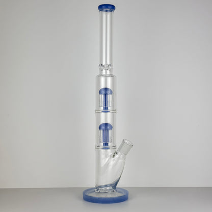 Double Showerhead Percolator Tube Bong w/Disc Base