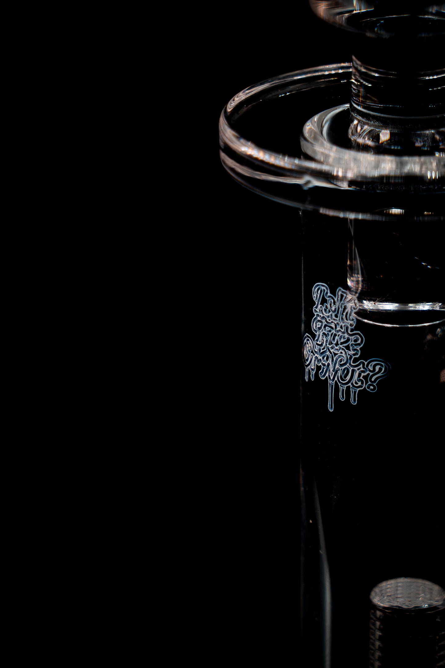 10mm Terp Slurper Tower By Is It Fire Or Not Engraved Pillar with Top Hat Cap