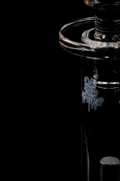 10mm Terp Slurper Tower By Is It Fire Or Not Engraved Pillar with Top Hat Cap