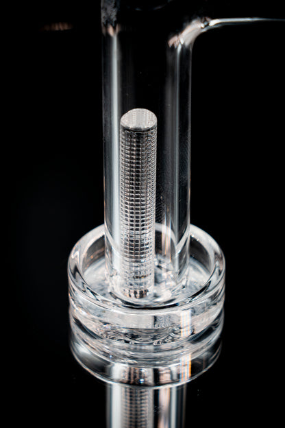 10mm Terp Slurper Tower By Is It Fire Or Not Engraved Pillar with Top Hat Cap