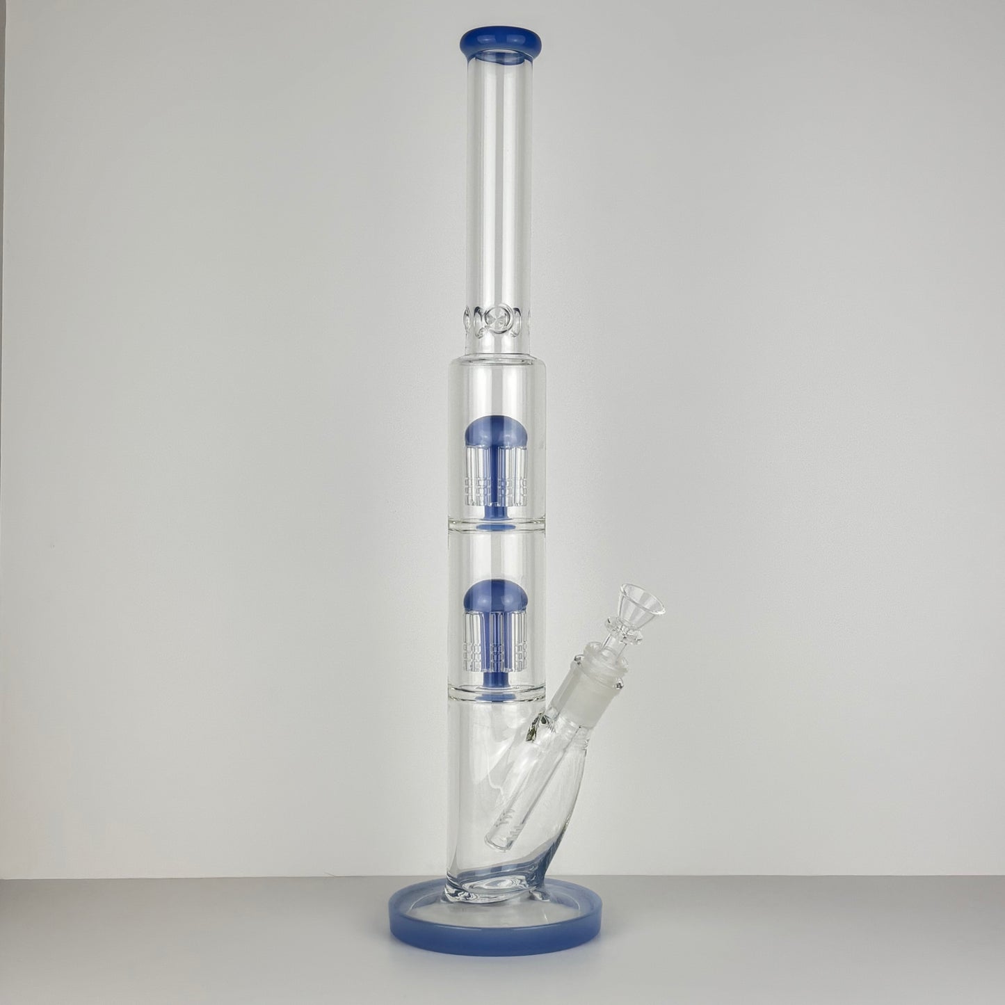 Double Showerhead Percolator Tube Bong w/Disc Base