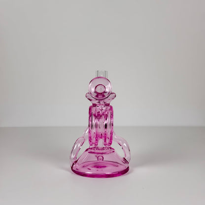 Double Barrel Recycler Dab Rig in Pink
