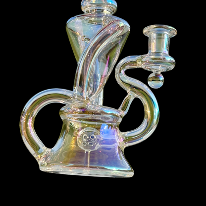 14mm Whirlpool Recycler Rig W/ 4 Hole Globe Percolator