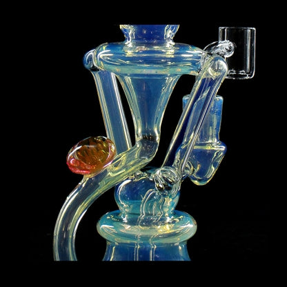 7.5" PhoenixStar Fumed Recycler w/Floral Pendant