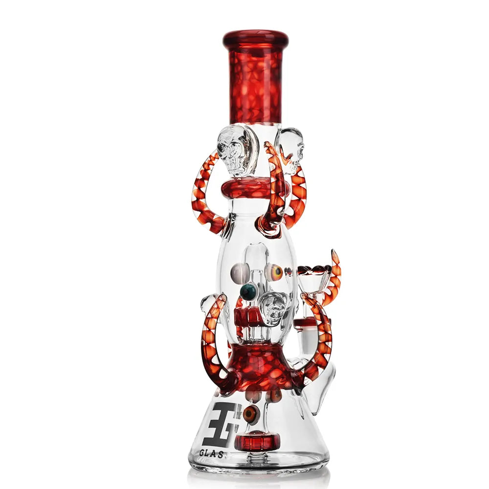 EG Glass Evil Eyes Beaker Bong