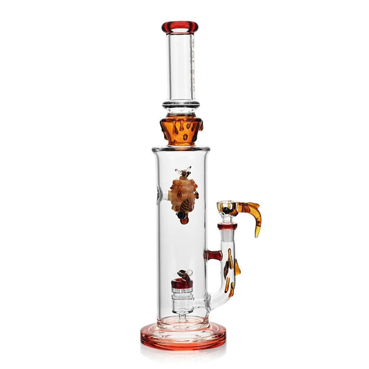 EG Glass Honey Bee Straight Tube Bong