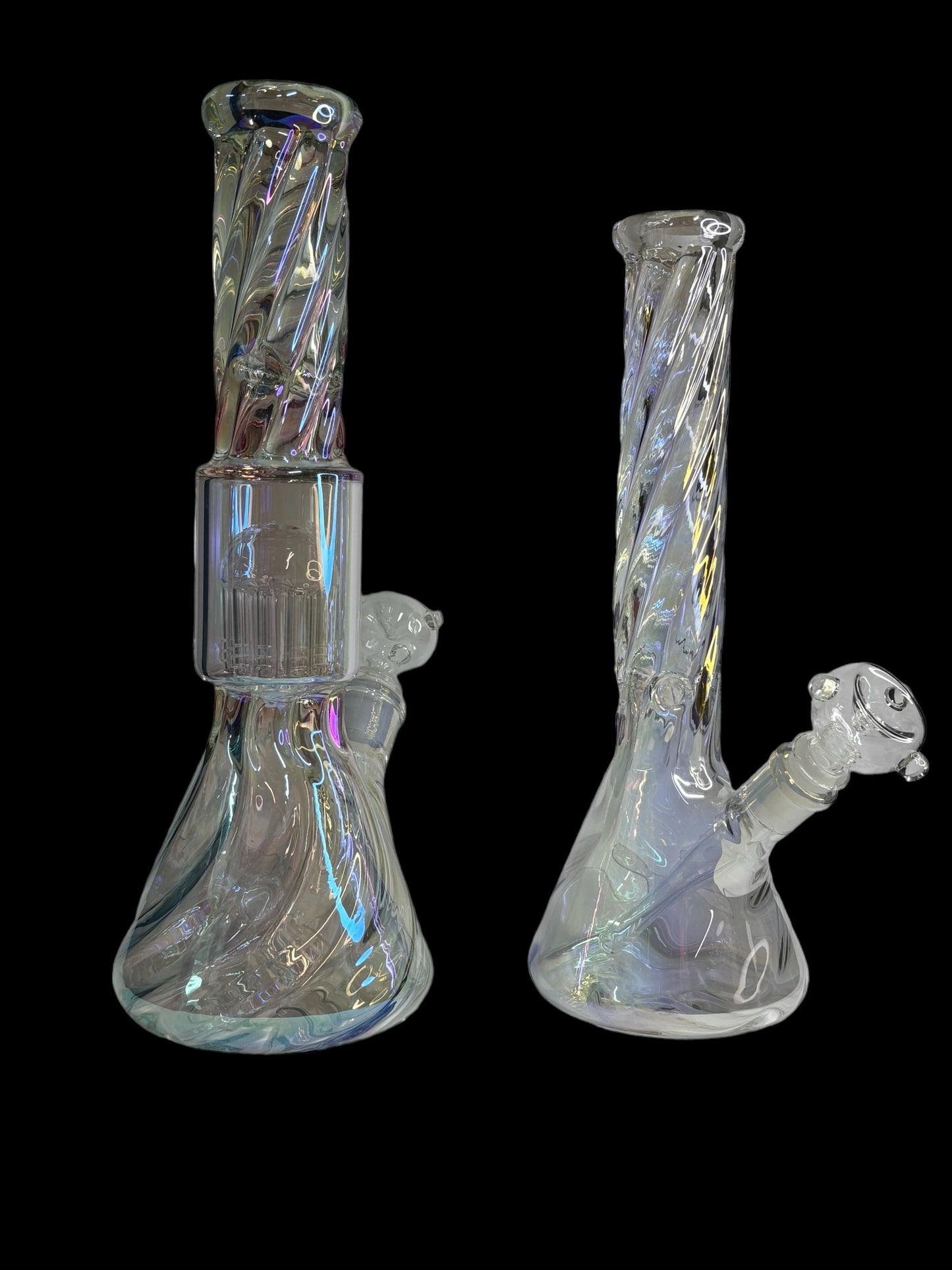 Twisted Rainbow Beaker Bong