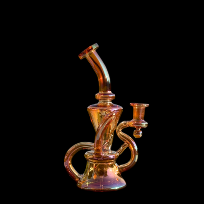 14mm Whirlpool Recycler Rig W/ 4 Hole Globe Percolator