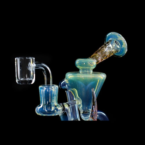 5"  PhoenixStar Dual Chamber Recycler Silverfumed NorthStar American Glass