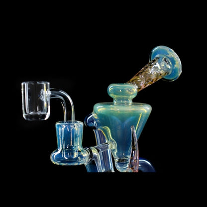 5"  PhoenixStar Dual Chamber Recycler Silverfumed NorthStar American Glass