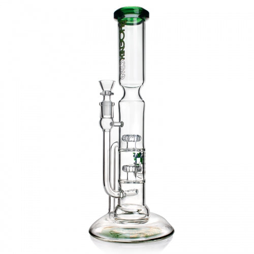 Phoenix Star 14” Double Showerhead Incline Percolator Bong